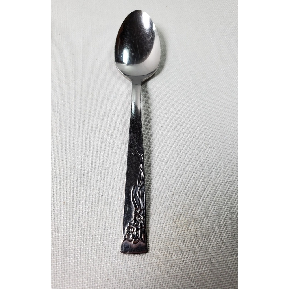 Vtg Oneida LTD Stainhome‎ Stainless Floral Pattern Teaspoon Replacement Flatware